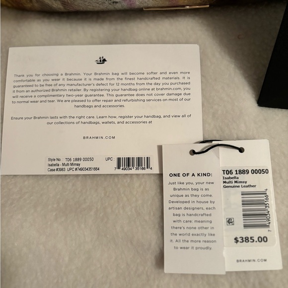 LIMITED BRAHMIN!!Brand new, one of a kind, limited Brahmin Bag! Never been used. - Picture 6 of 9